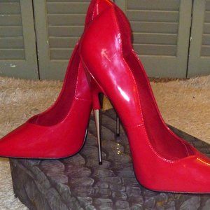 Pleaser Devious Scream 01 Hot Red Insane 6" Heels Size 13